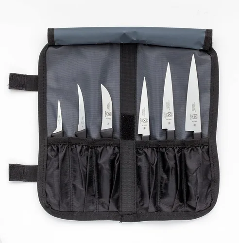 Vista 6 de Mercer Culinary - Juego de cuchillos de trinchar, 7 piezas, color negro