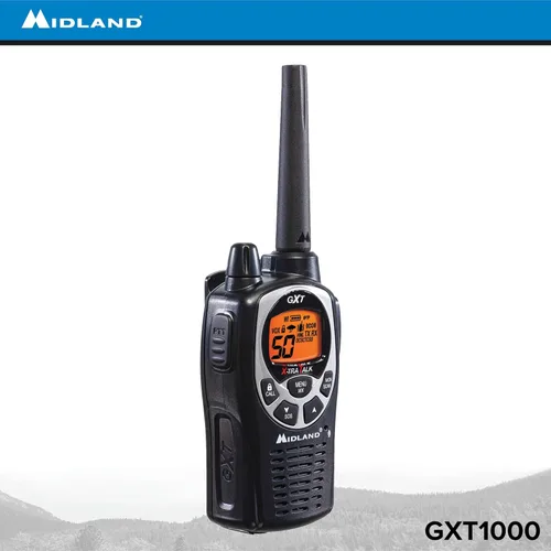 Vista 8 de Midland GXT1000VP4 Radio bidireccional GMRS de 50 canales – Walkie Talkie de hasta 36 millas – Negro/Plata (paquete de 4)