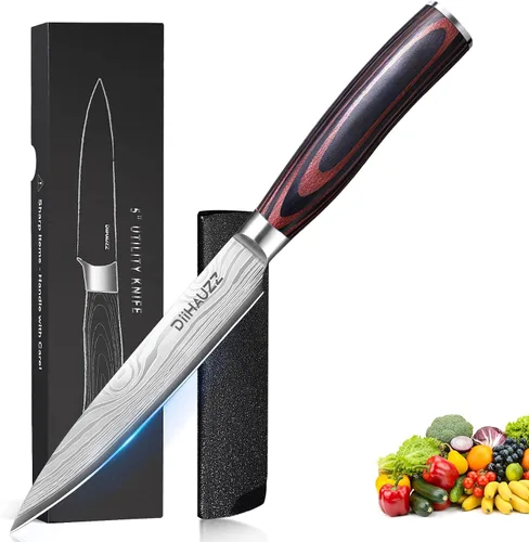 Vista 9 de DiiHAUZZ Paring Knife, 3.5 Inch Fruit Knife, High Carbon Stainless Steel