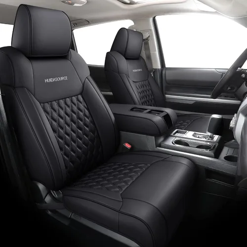 Vista 11 de Huidasource Fundas de asiento delantero para Dodge Ram 1500, 2 fundas de cojín de asiento de cuero impermeables, ajuste personalizado para Ram 1500