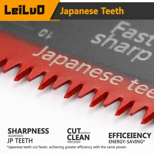 Vista 3 de LEILUO Hoja de sierra oscilante de dientes japoneses de 2.756 in, 15 piezas de cuchillas multiherramienta extra largas, material CRV, accesorios