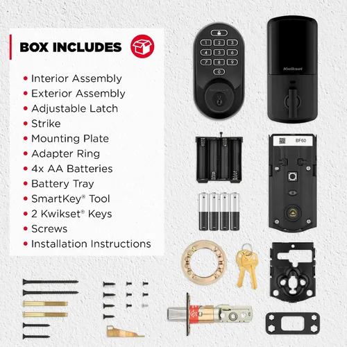 Vista 9 de Kwikset Halo - Cerradura inteligente Wi-Fi, cerradura de puerta sin llave con cerrojo, desbloqueo automático por geocerca, certificación grado AAA
