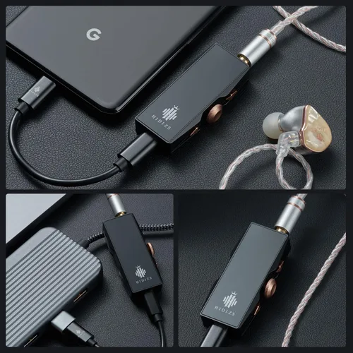 Vista 5 de Hidizs S8 Pro Robin portátil USB-C DAC, chip DAC dual de 32 bits, control de volumen, salidas de 0.138 in y 0.173 in, compatible con Windows, Mac