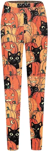 Vista 3 de EDCRF Pantalones de yoga de Halloween para mujer 2023 ultra suaves impresos en 3D, pantalones deportivos para pilates, gimnasio, regalo