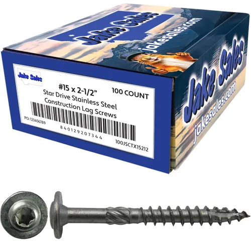 Vista 63 de Jake Sales Tornillo de retraso de construcción #14 x 1 - Tornillo de retraso estructural resistente con accionamiento Torx/Star Drive