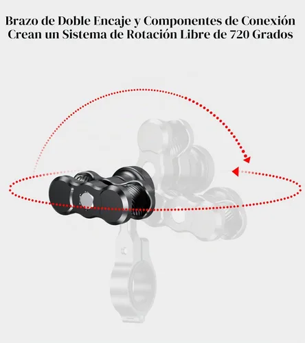 Vista 6 de BRCOVAN - Brazo de doble enchufe de aleación de aluminio antirrobo (brazo corto)