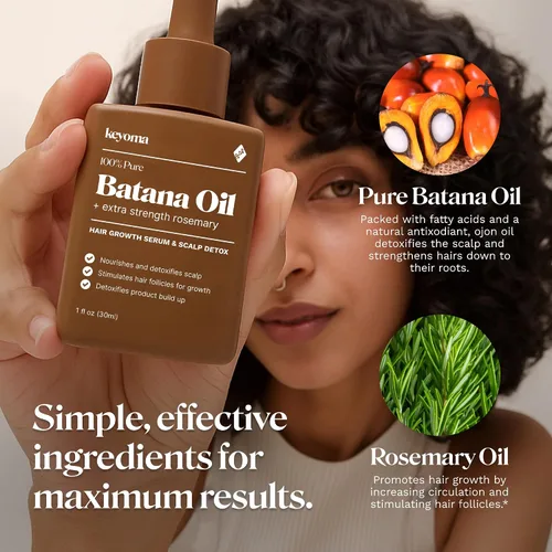 Vista 7 de Keyoma Aceite de batana para el crecimiento del cabello con romero: nutre y desintoxica el cuero cabelludo para un cabello más grueso, más fuerte