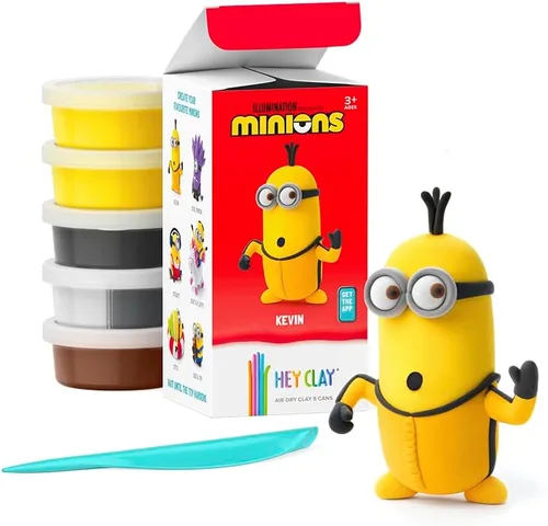 Vista 9 de HEY CLAY Minions - Arcilla de modelado de secado al aire colorida para niños - Kits de manualidades para niños de 4 a 8 años - Juguetes de Minions