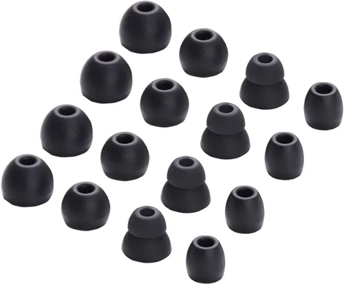 Vista 5 de Juego de auriculares de silicona de repuesto para auriculares inalámbricos Powerbeats Pro, 8 pares (Blcak)