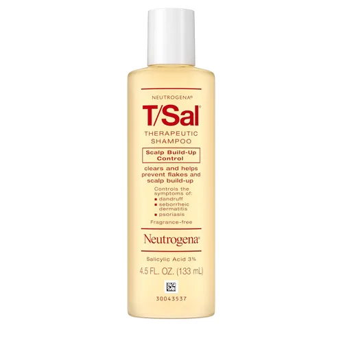 Vista 3 de Neutrogena T/Sal Champú terapéutico para la caspa, control de la acumulación del cuero cabelludo, ácido salicílico al 3%, tratamiento de psoriasis