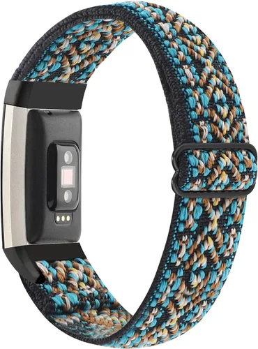 Vista 11 de YONWORTH - Banda elástica ajustable para reloj compatible con Fitbit Charge 2. Correa de nailon elástica, suave para muñecas. Pulsera deportiva