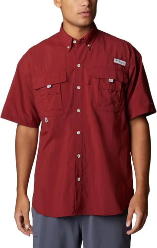 Vista 31 de Columbia - Camisa de pesca Bahama II, línea PFG, con factor de protección ultravioleta (FPU) 30, de manga corta, para hombre. azul (Vivid Blue)