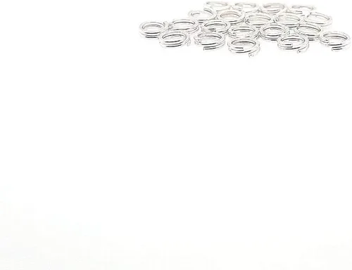 Vista 5 de 20 piezas de anillo redondo dividido de plata de ley de 0.138 in para abalorios y búsqueda de joyas por CRAFT WIRE