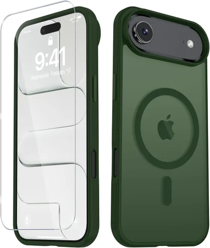 Vista 271 de Funda para Google Pixel 10 Pro XL, cubierta magnética mate, color negro Fit for MagSafe, Screen Protector included, Shockproof Military Grade