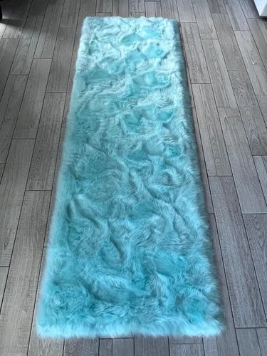 Vista 10 de LAMBZY Elegante y sofisticada alfombra rectangular de piel de oveja (beige, 2 x 3 pies)