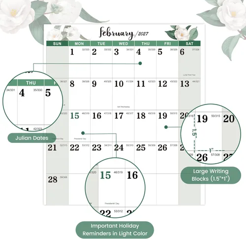 Vista 4 de Calendar 2027 - Wall Calendar 2027, Yearly Wall Calendars 2027 2027 Colorful