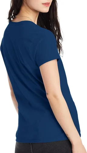 Vista 5 de Hanes Camiseta de manga corta con cuello en V para mujer (opción de 1 o 2 unidades)