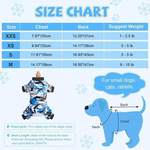 Vista 6 de Suéteres para perros pequeños, suéter cálido para mascotas, suéter para perros pequeños, pijama de forro polar para perro, suéter para cachorros