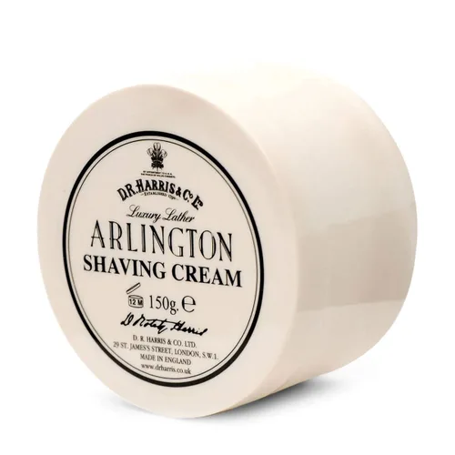Vista 4 de D.R. Harris & Co. Tubo de crema de afeitar de almendras 2.65 oz