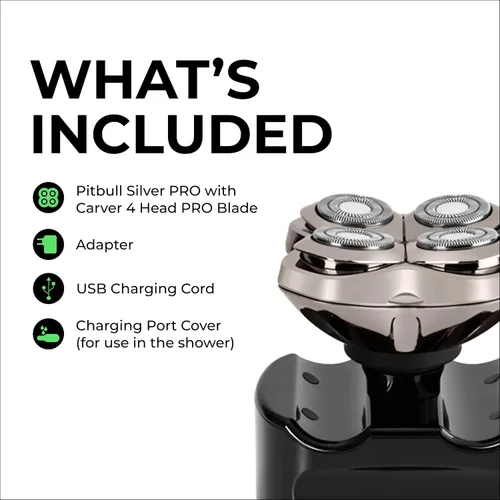 Vista 7 de Skull Shaver - Afeitadora de cabeza y cara Pitbull Silver PRO SX5