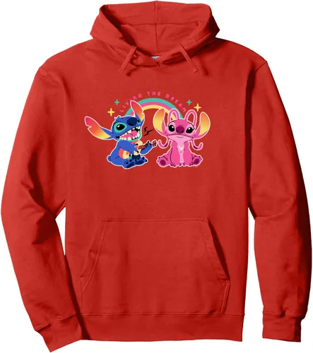 Vista 11 de Disney Sudadera con capucha Stitch and Angel Living the Dream, Negro, S