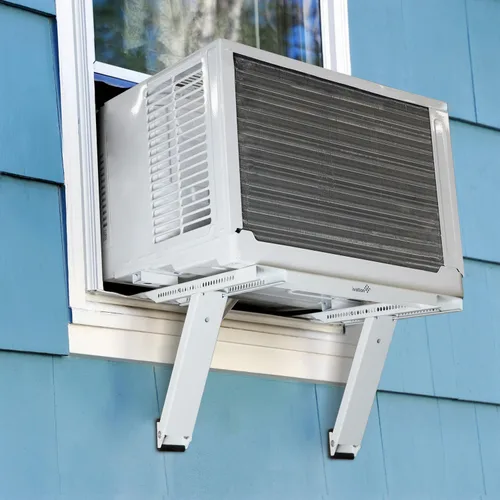 Vista 3 de Ivation Soporte de aire acondicionado, no requiere herramientas ni taladros, montaje de CA para ventana fácil de instalar, acero resistente, soporta
