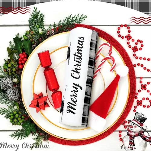 Vista 4 de Bencailor 6 piezas de paños de cocina de Navidad absorbentes de microfibra suave estilo casa de campo de 16 x 24 pulgadas, paños de cocina
