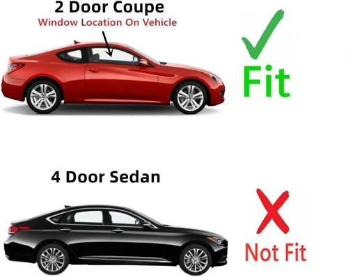 Vista 3 de Vidrio de puerta lateral derecha del pasajero compatible con modelos Hyundai Genesis 2 Door Coupe 2010-2016