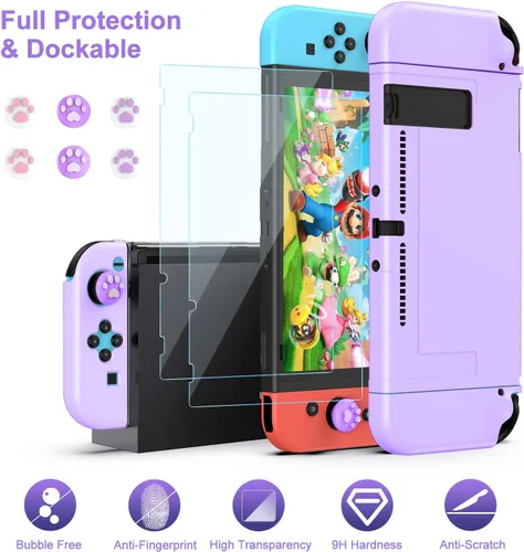 Vista 6 de innoAura - Funda para interruptor NS Switch - Paquete de accesorios para interruptor 18 en 1 con funda de transporte para interruptores funda