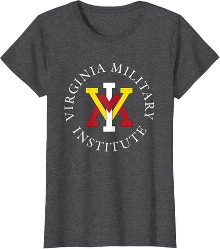 Vista 5 de VMI Keydets Stamp - Camiseta con licencia oficial, Negro