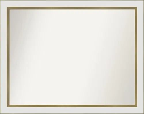 Vista 401 de Amanti Art Espejo personalizado, espejo de baño estrecho Alexandria White Wash, espejo de pared o espejo de tocador de baño sobre el fregadero