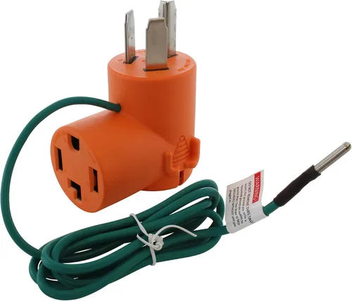 Vista 10 de AC WORKS Adaptador de salida de pared para secadora de 30 amperios y 3 clavijas (para 2) 15/20 hogares)