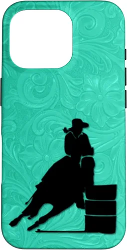 Vista 19 de iPhone 11 Barril Carreras Caballo En Turquesa Floral Estuche De Herramientas