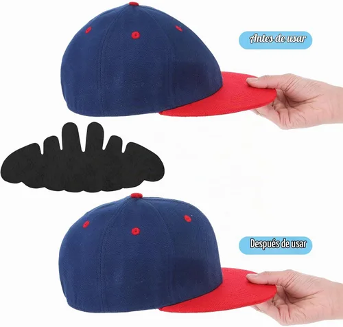 Vista 2 de 10 piezas de gorras de béisbol, lavables para sombreros de fieltro para sombrero, forro de sudor, insertos reutilizables para sombrero de soporte