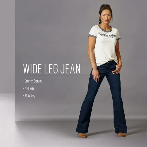 Vista 5 de Wrangler Pantalones de mezclilla retro Mae de tiro medio para mujer