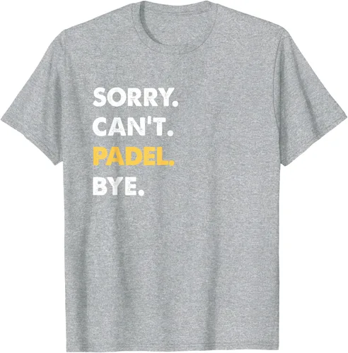 Vista 51 de Sorry Can't Padel Bye Funny Camiseta de Padel, Negro