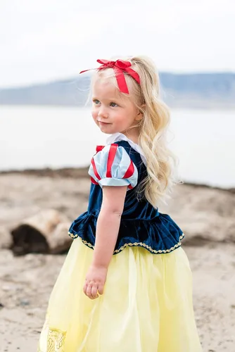 Vista 3 de Little Adventures Disfraz de princesa blanca como la nieve (mediana edad 3-5)