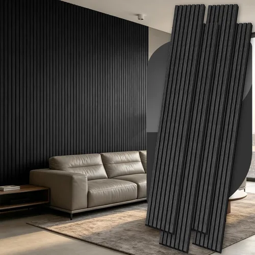 Vista 11 de RITOLLO Paneles de madera para pared de 4.92 x 7.68 pulgadas, paneles acústicos para decoración de pared interior, panel de absorción de sonido