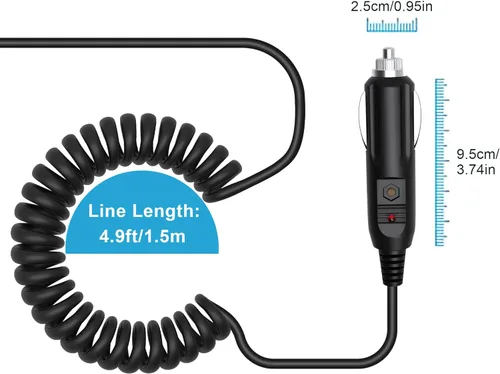 Vista 2 de Car DC Adapter for Insignia NS-CLHD01 NS-CLHDO1 Auto Vehicle Boat RV Power Cable