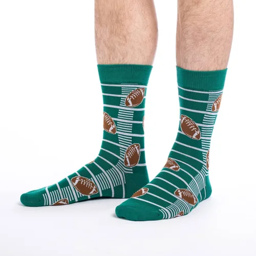 Vista 2 de Good Luck Sock - Calcetines para hombres adultos con la bandera estadounidense y los presidentes, Fútbol