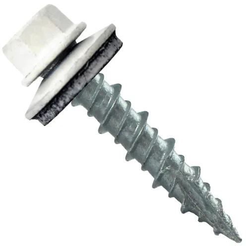 Vista 164 de Tornillos para techos de metal gris ABC 10 x 1 - Cabezal hexagonal - Arandela EPDM - Arandela de arranque automático/roscado - 1 bolsa - 250