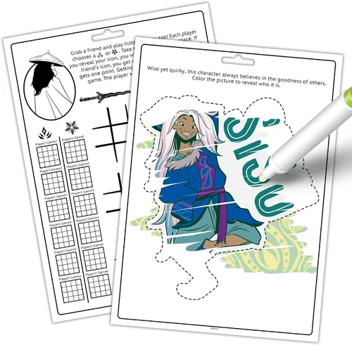 Vista 3 de Disney Raya y el último dragón - Libro de colorear y actividades de 48 páginas con 4 crayones 50781