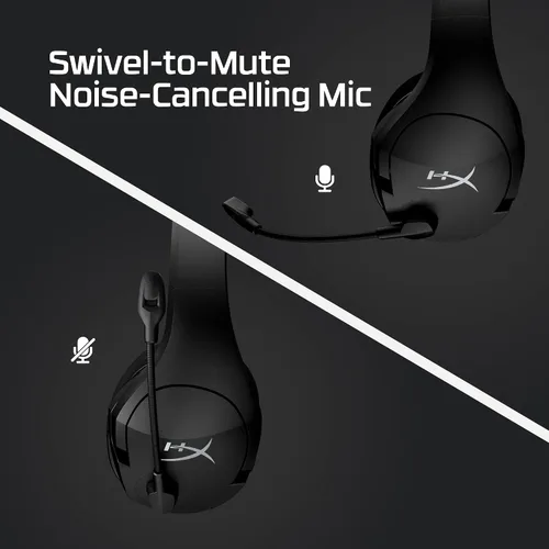 Vista 7 de HyperX Cloud Stinger Core - Auriculares inalámbricos para juegos para PC sonido envolvente 71 micrófono con cancelación de ruido ligeros