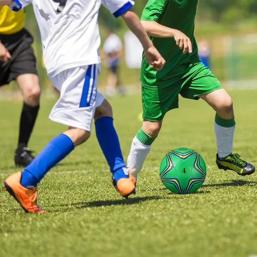Vista 6 de Lunmon 18 pelotas de fútbol con 4 bombas, pelotas de fútbol deportivas, tamaño oficial, fútbol para interiores y exteriores, para niños