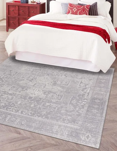 Vista 47 de Unique Loom Timeless Collection - Alfombra de área - Peter (2' x 3' 1" ovalada, beige/marfil)