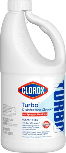 Vista 7 de Turbo Limpiador desinfectante para dispositivos rociadores, sin blanqueador, mata los virus del resfriado y la gripe y el virus COVID-19, 64 onzas