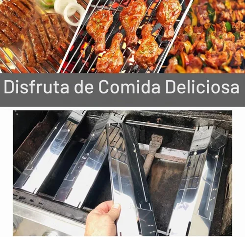 Vista 7 de Protector universal para placa de calor ajustable y resistente, tienda de campaña de calor de acero inoxidable, cubierta de quemador, barra