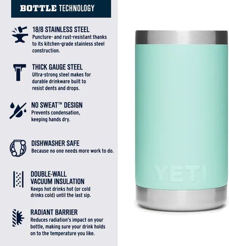 Vista 103 de YETI Rambler Jr. - Botella de 12 onzas para niños, con tapa con pajilla