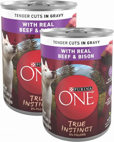 Vista 12 de Purina ONE Comida húmeda para perros con alto contenido de proteínas True Instinct cortes tiernos en salsa de comida para perros con carne de res