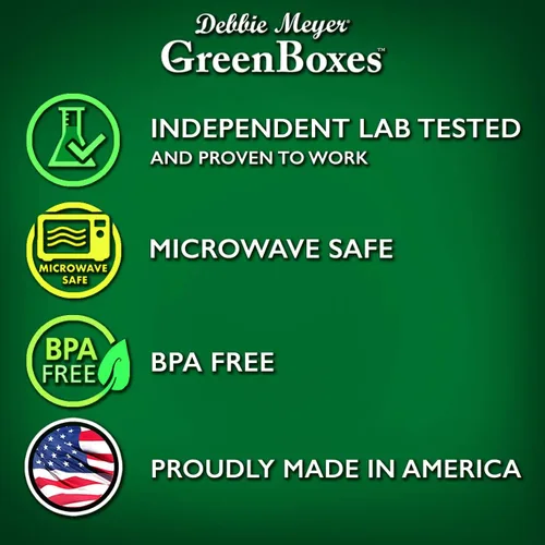 Vista 6 de UltraLite GreenBox, contenedores reutilizables para almacenamiento de alimentos con tapas 32 Piece Set, BPA-Free Airtight Storage, FoodFresh